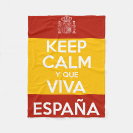 Keep Calm y que viva España フリースブランケット
