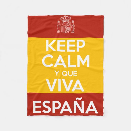 Keep Calm y que viva España フリースブランケット (正面)