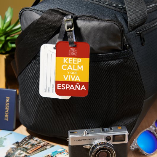 Keep Calm y que viva España ラゲッジタグ (正面&裏面)