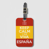 Keep Calm y que viva España ラゲッジタグ (正面縦)