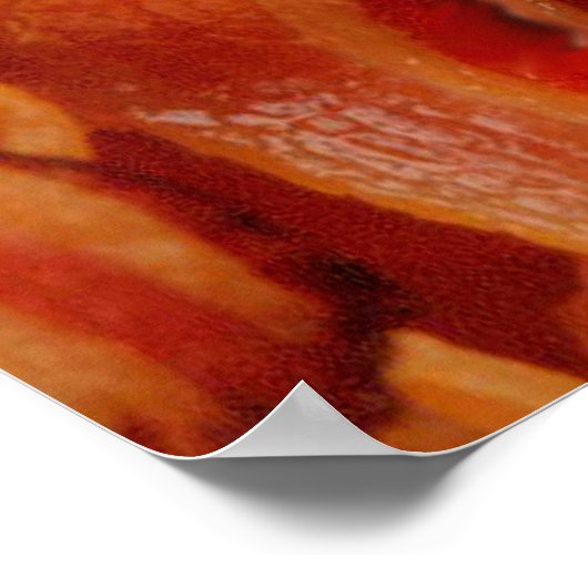 Keep Calm Your Text on Sizzling Bacon ポスター (角)