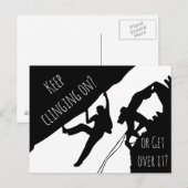 Keep Clinging On Or Get Over It? Rock Climbing ポストカード (正面/裏面)