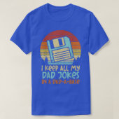 Keep Dad Jokes DadABase Floppy Disk Retro Fathers  Tシャツ (デザイン正面)
