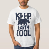 Keep Earth Cool Protect Save World Hour Day Earth Tシャツ (正面)