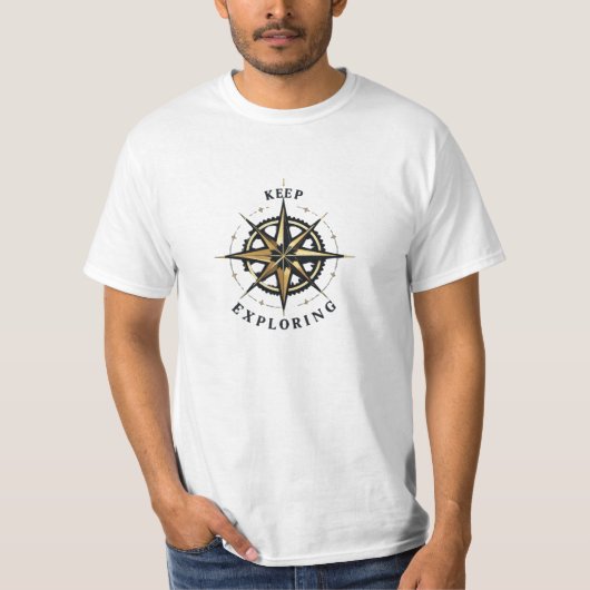 Keep Exploring Compass Adventure Shirt – Find New Tシャツ (正面)