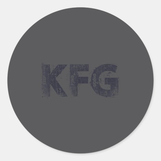 Keep F'ing Going Distressed Motivational Saying  ラウンドシール (正面)