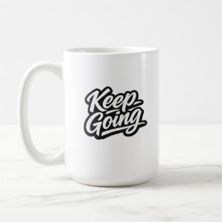 Keep Goingミニマルストリート引用符 | モダンなU コーヒーマグカップ