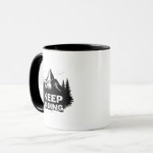 Keep Going – シンプルなモチベーションデザインのマグカップ マグカップ (正面左)