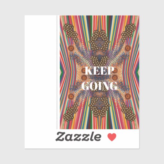 Keep Going – モチベーションの引用ステッカー シール (シート)