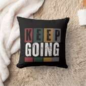 Keep Going – モチベーションスローピロー クッション (ブランケット)
