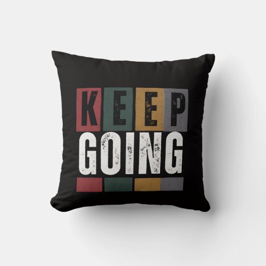 Keep Going – モチベーションスローピロー クッション (正面)