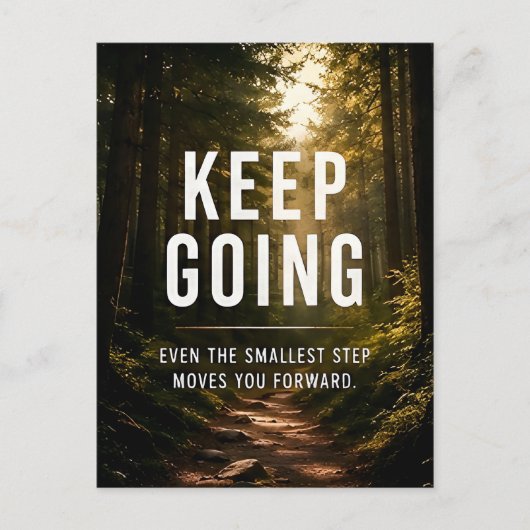Keep Going モチベーション ポストカード (正面)