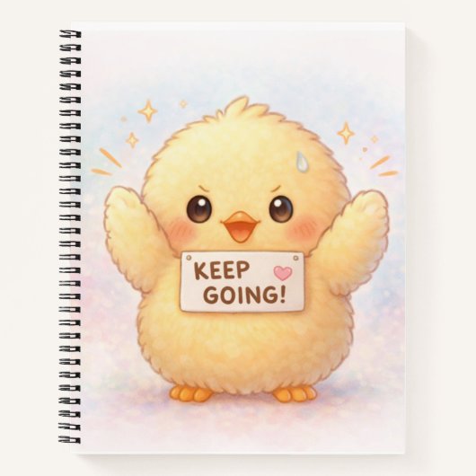 Keep Going Cute Chick Notebook ノートブック (正面)