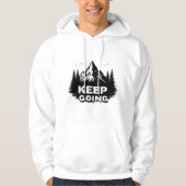 Keep Going Hoodie – Minimal Motivational Typograph パーカ (正面)