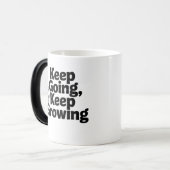 Keep Going Keep Growing Cap – Motivational Mindset モーフィングマグカップ (正面左)