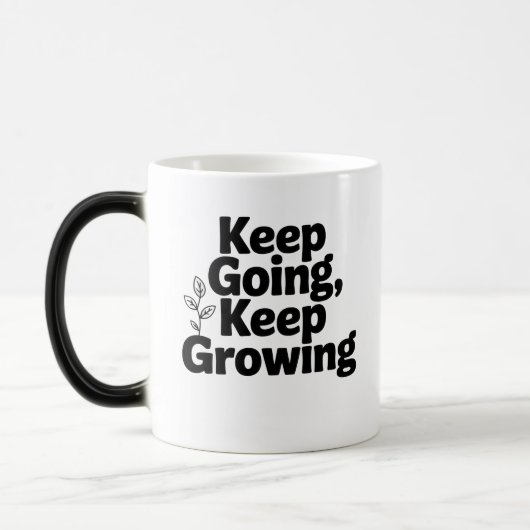 Keep Going Keep Growing Cap – Motivational Mindset モーフィングマグカップ (左)