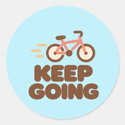 KEEP GOING Motivational Round Sticker ラウンドシール (正面)