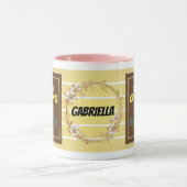 Keep Going – Personalized Motivational Floral Mug  マグカップ (中央)