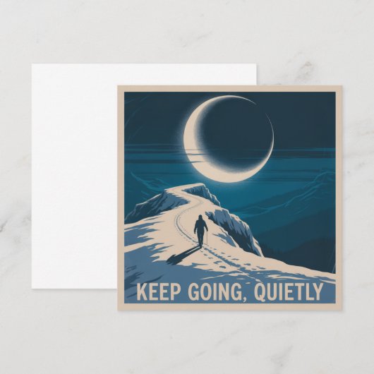 Keep Going, Quietly 招待状 (正面/裏面)