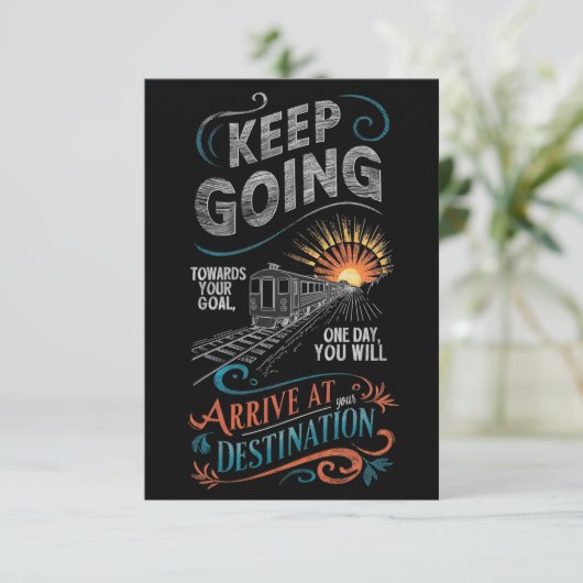 KEEP GOING TOWARDS YOUR GOAL ONE DAY, YOU WILL サンキューカード (スタンド正面)