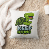 Keep Going Turtle – Motivational Cute Animal クッション (ブランケット)