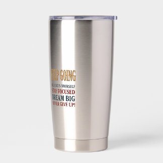 Keep Going Vintage Motivational Typography  保温保冷タンブラー