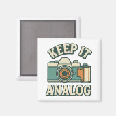 Keep it analog マグネット (正面/裏面)