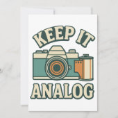 Keep it analog 招待状 (正面)