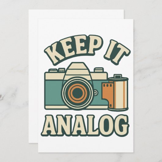 Keep it analog 招待状 (正面/裏面)