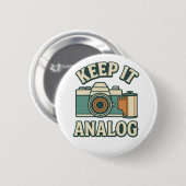 Keep it analog 缶バッジ (正面&裏面)