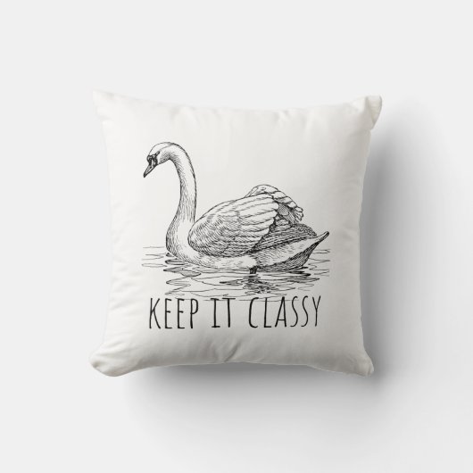 Keep It Classy Elegant Swan クッション (正面)