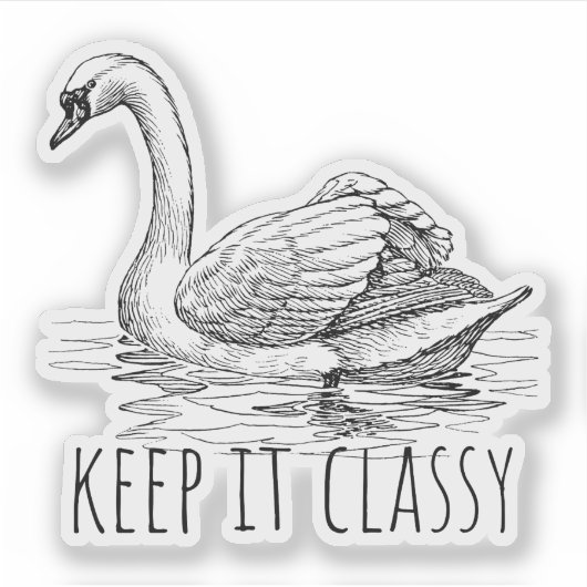 Keep It Classy Elegant Swan シール (正面)