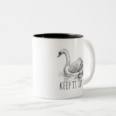 Keep It Classy Elegant Swan ツートーンマグカップ (正面右)