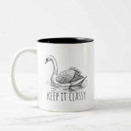 Keep It Classy Elegant Swan ツートーンマグカップ