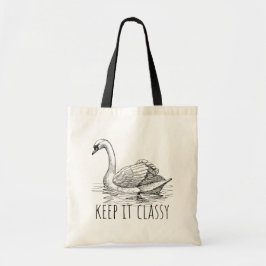 Keep It Classy Elegant Swan トートバッグ