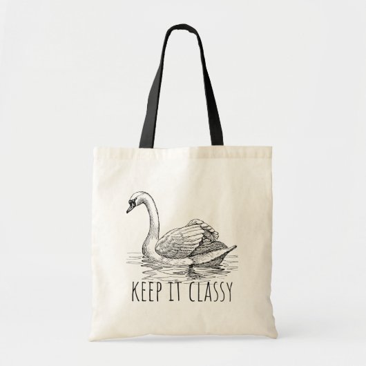 Keep It Classy Elegant Swan トートバッグ (正面)