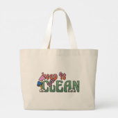 Keep It Clean | Minimalist Reusable ラージトートバッグ (裏面)