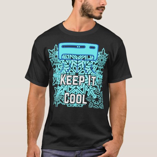 Keep It Cool Aesthetic Typography Design | Chill V Tシャツ (正面)