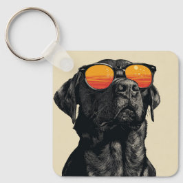 Keep it cool retro dog keychain  キーホルダー