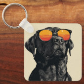 Keep it cool retro dog keychain  キーホルダー (正面)