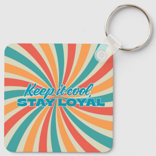 Keep it cool retro dog keychain キーホルダー (裏面)