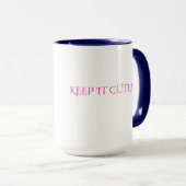 KEEP IT CUTE SERIES - ネイビーブルー マグカップ (正面右)