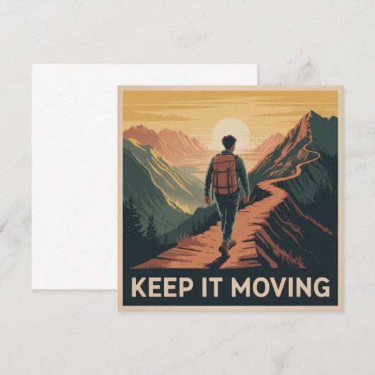 Keep It Moving ノートカード (正面/裏面)