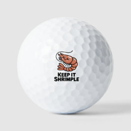 Keep It Shrimple Kawaii Shrimp ゴルフボール