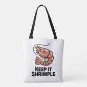 Keep It Shrimple Kawaii Shrimp トートバッグ (裏面)