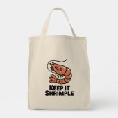 Keep It Shrimple Kawaii Shrimp トートバッグ (裏面)