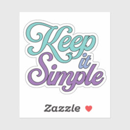 Keep It Simple ステッカー (紫) シール