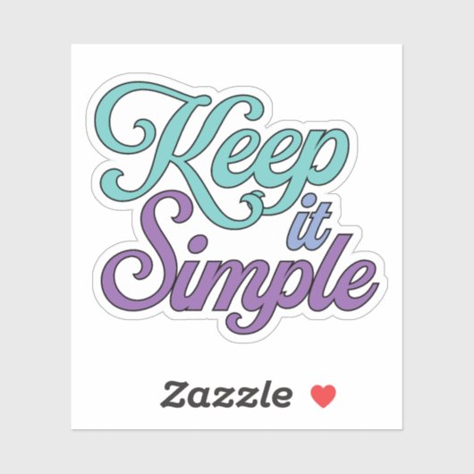 Keep It Simple ステッカー (紫) シール (シート)