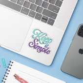 Keep It Simple ステッカー (紫) シール (ノートパソコンとiPhone)
