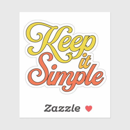 Keep It Simple ステッカー (黄色) シール (シート)
